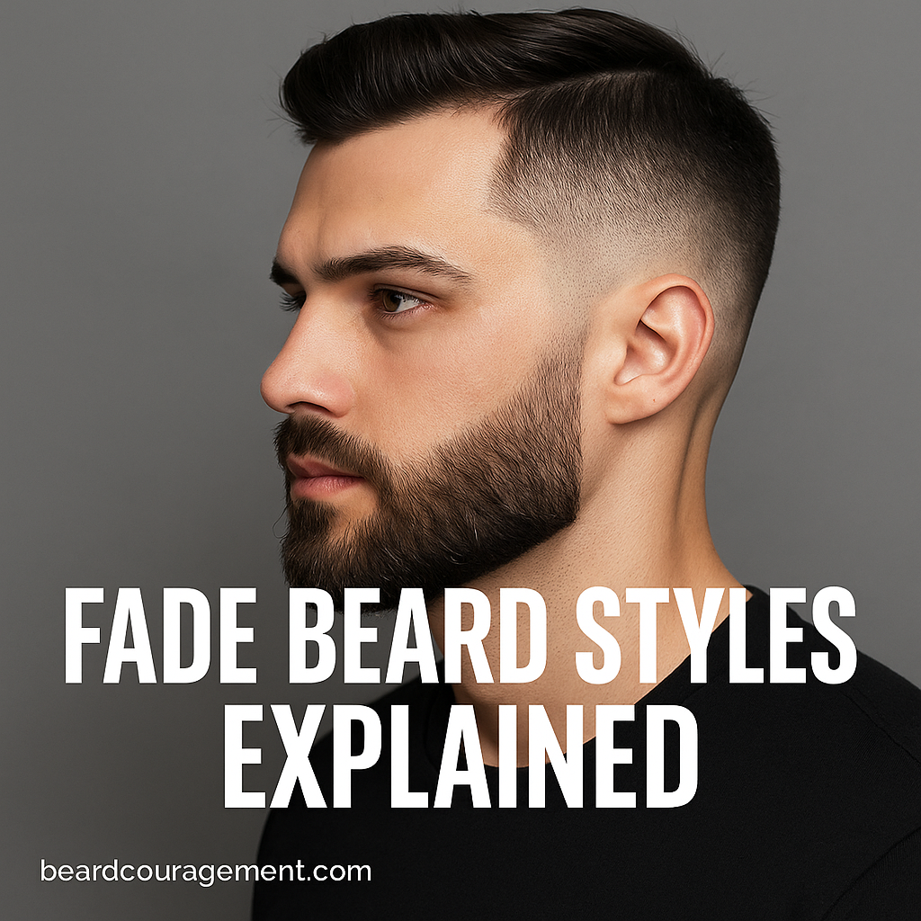 Man with a neatly faded beard and clean haircut, representing modern fade beard styles and grooming precision
