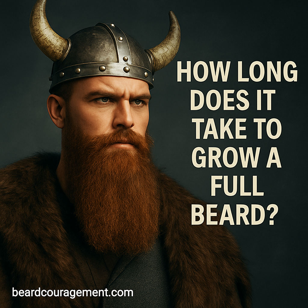 Realistic portrait of a strong Viking man with a full, majestic beard, long hair, and Norse-inspired clothing, standing confidently under dramatic lighting.