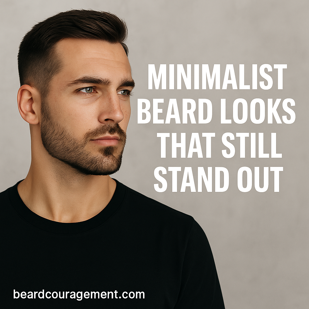 Stylish man with a short, neatly groomed beard and clean haircut, representing minimalist beard styles that make an impact
