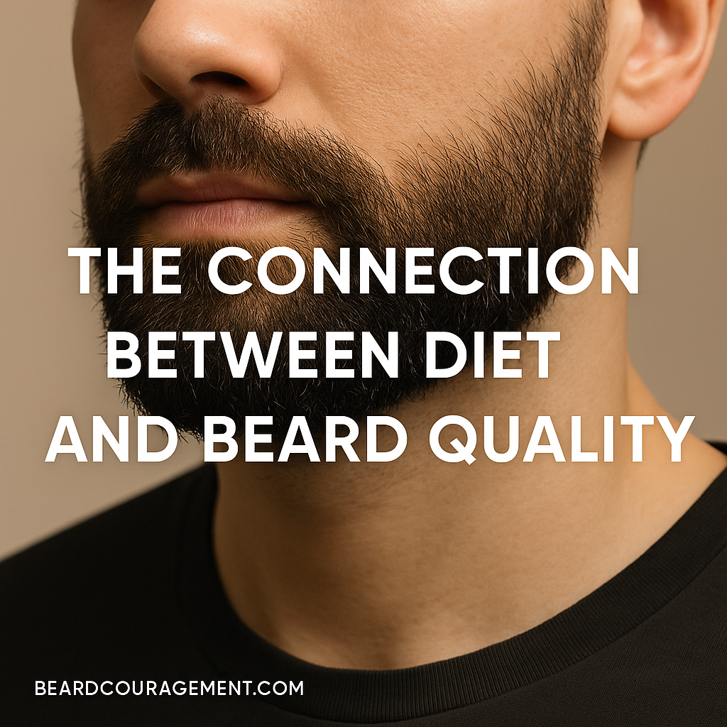 Close-up of a healthy, shiny beard representing how nutrition improves beard texture and quality